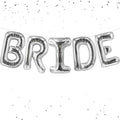 40 Inch Bride Balloons Silver Bridal Shower Balloon Bachelorette Balloons by Unknown