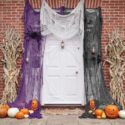 Halloween Purple White Black Creepy Cloth 600" x 85" - Image 5