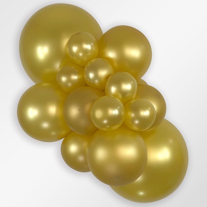 Sempertex Metallic Gold Balloons, 11 Inch, vibrant color, - Image 2
