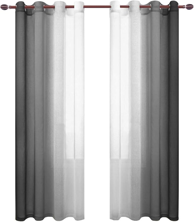 DWCN Black Ombre Sheer Curtains - Image 8