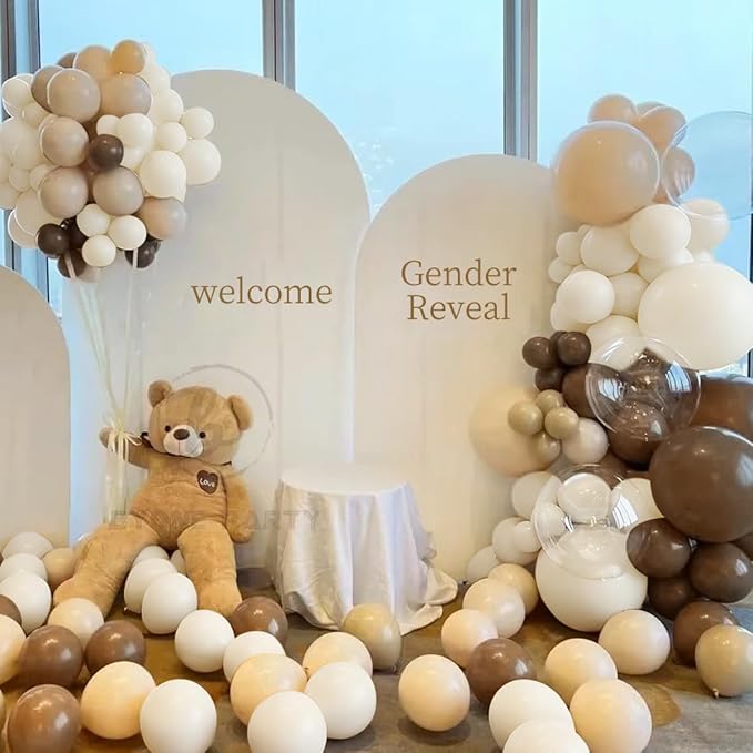 MEBAY Boho Brown White Nude Balloon Garland Arch Kit - Image 5