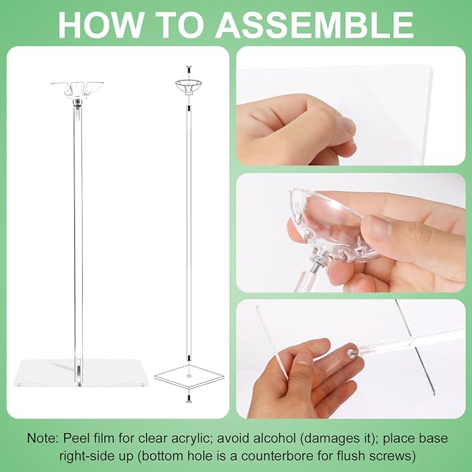 6 Pack Clear Acrylic Balloon Stands - Image 4