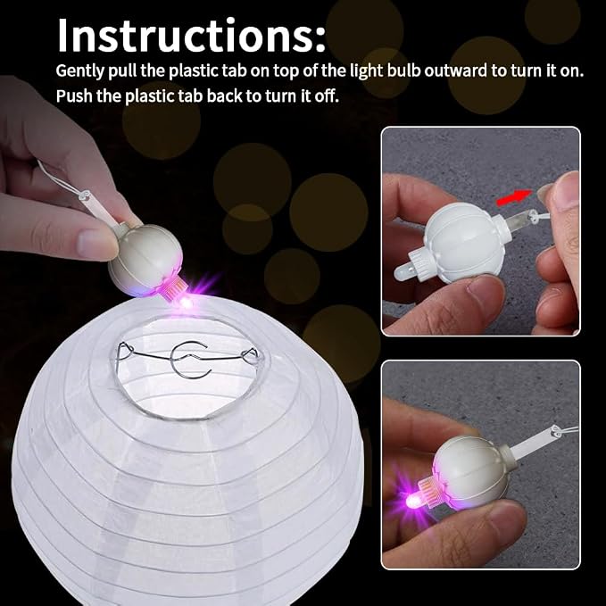 24 Pack Paper Lantern Lights, Mini LED Battery Operated Lights, Last 36 Hours - Image 6