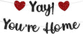 Black Glitter Welcome Home Banner, Yay! You're Home Banner by Unknown