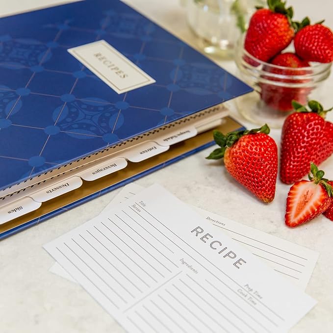 Jot & Mark Recipe Cards 5x7 Inches Blank Double Sided, 50 Count (Modern Minimal) - Menu Cards