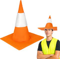 Orange and White Traffic Cone Hat, Funny Halloween Traffic Costume Accessories by Unknown