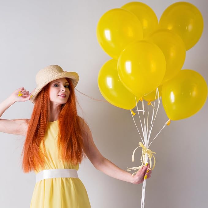RUBFAC Yellow Balloons Different Sizes 105pcs 5/10/12/18 Inch Yellow Balloon - Image 4