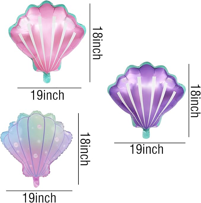 Sea Shells Balloons Multi-color Sea Shells Foil Mylar Balloon - Image 2