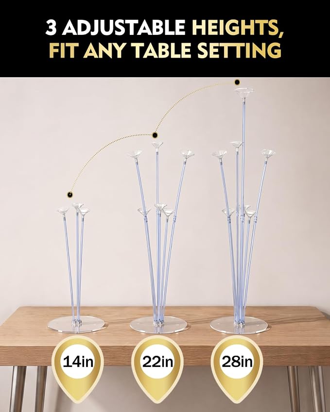 Pro Series Balloon Stand Kit Set of 4, Balloon Sticks Holder - Image 3