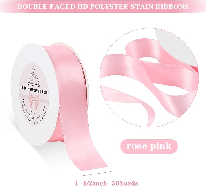 Handyman Crafts Pink Satin Ribbon - Image 2