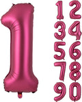 Number 1 Balloons 40 Inch Wine Red Burgundy Foil Number Balloon 1 | Wine Red by Yeodong