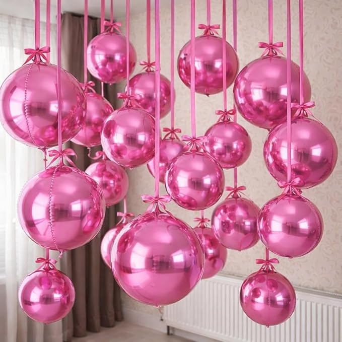 HILAVO 12PCS Pearl Pink Round Foil Balloons by HILAVO