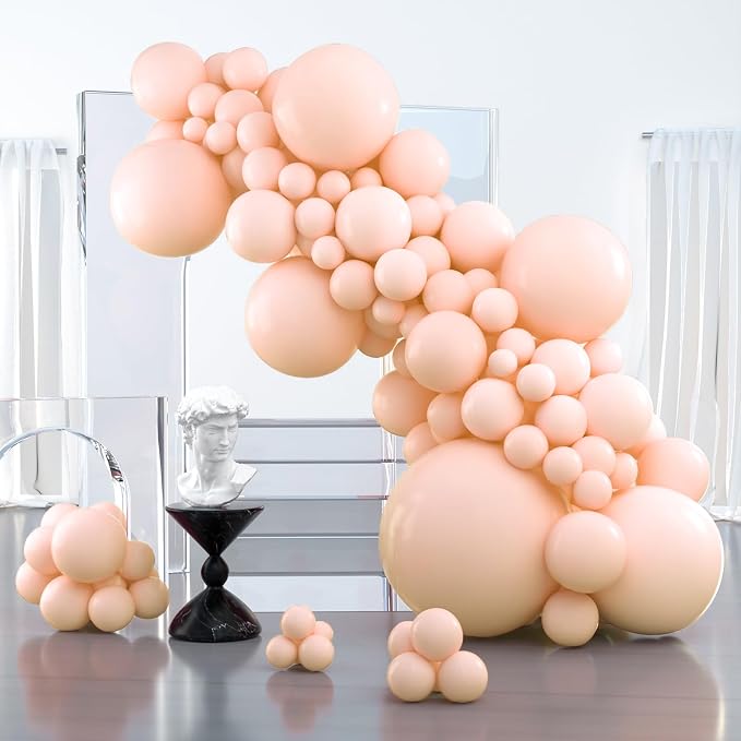 PartyWoo Pastel Orange Balloons 127pcs Light Pale Orange Peach Color | by PartyWoo