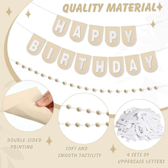 Hahafelt 125 Pcs Make Your Own Banner Kit Personalized Handmade Name Scallop - Image 3