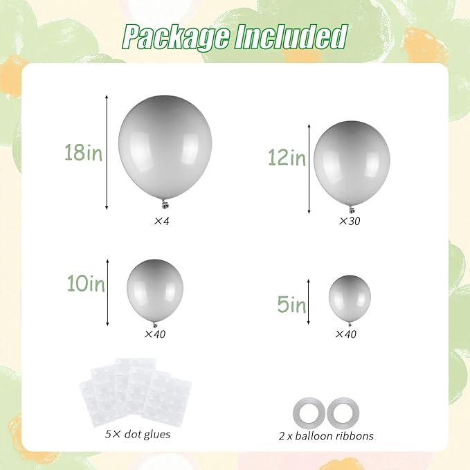 Gray Balloons, Baby Shower, Anniversary, Graduation, Party Decorations - Image 2