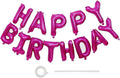 16" Happy Birthday Foil Letter Balloons Banner Set | Alphabet Balloons by EHCBHG
