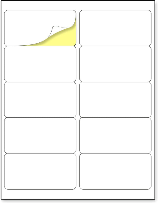 (2" x 4") 200 Sheets, Printable White Sticker Labels, Laser/Inkjet Printing - Matte, 10 per Page