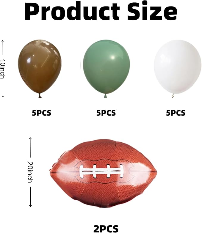 Football Party Balloons Stand Kit 2 Sets, Rugby Ball Foil Balloon Table - Image 2