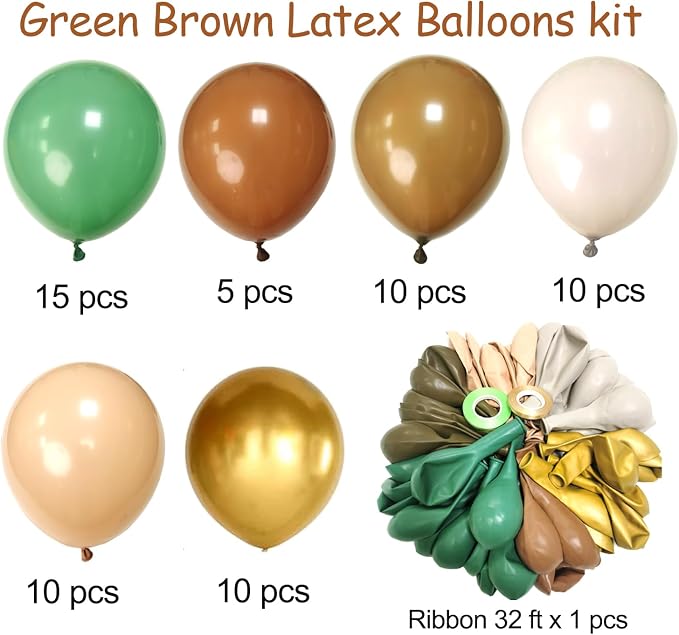 Green and Brown Balloons Set - Image 7