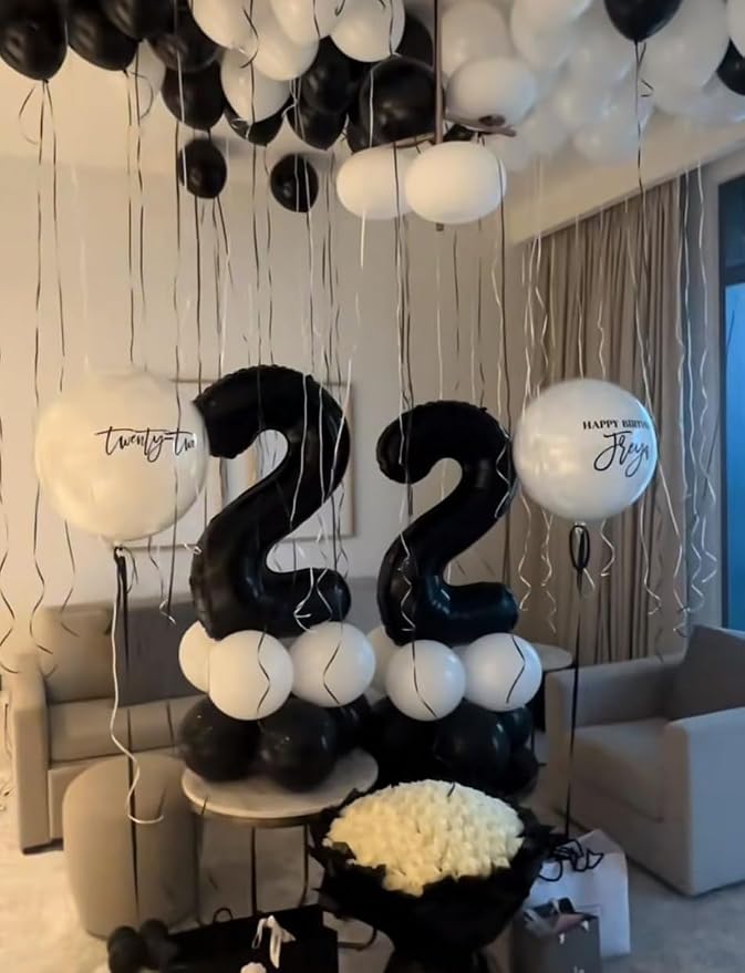 16 Balloon Number 40 Inch Black Balloons - Image 4