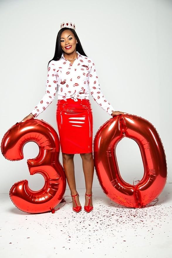 Red Number 3 Balloon 40 Inch, 3rd Birthday Party Decorations Men Women | Foil - Image 7