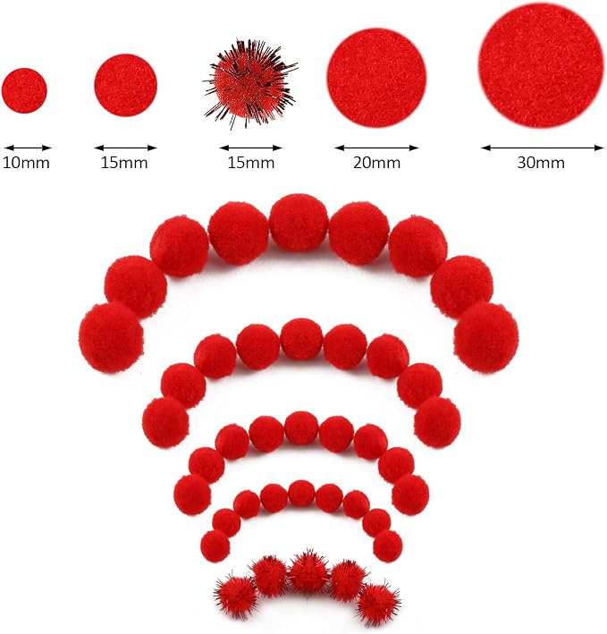 900 PCS Pom Poms, Soft and Fluffy Craft Pom Poms, - Image 2