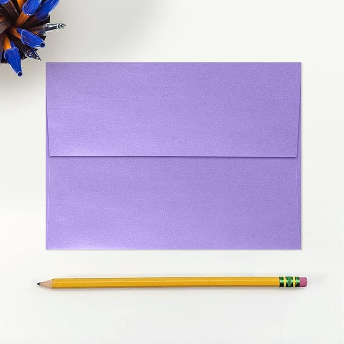 LUXPaper A7 Invitation Envelopes | Peel & Press | 5 1/4" x 7 1/4" | Amethyst Metallic | 80lb. Text | 1,000 Qty