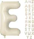 Biapian 40 Inch Letter E Balloons, Giant Cream E Foil Balloon, Big Single by BIAPIAN
