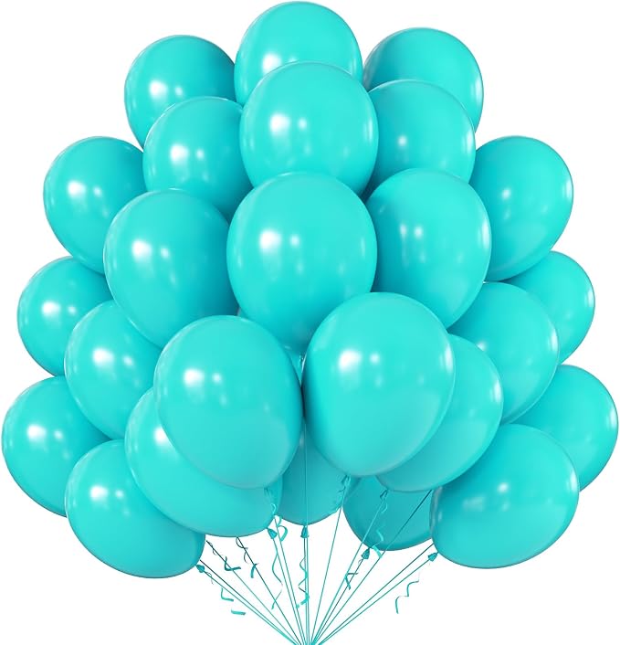 10 Inch Teal Blue Balloons by KALOR