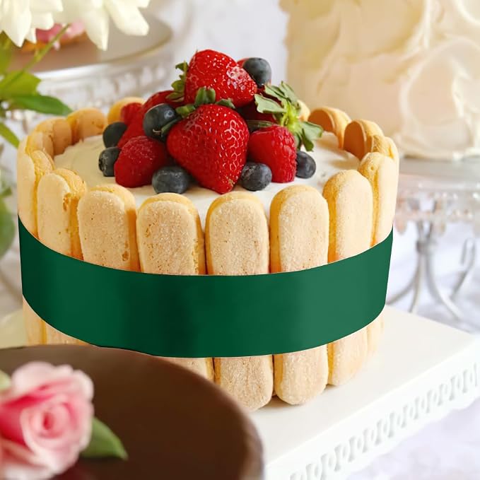 Dark Green Ribbon for Gift Wrapping Satin Ribbons 1 1/2 inch 25 Yards Moss - Image 3