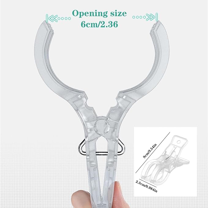 20 Pack Plastic Transparent Balloon Arch Clips - Image 2