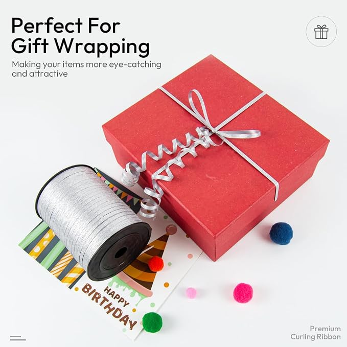 500 Yards Curling Ribbon for Gift Wrapping, 3/16" Balloon String for Christmas - Image 4