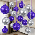 Purple Silver Round Foil Balloons by Togvu