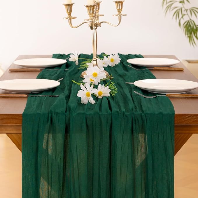 Cheesecloth Table Runner Summer Boho Wedding Birthday Party Home Decor | - Image 2