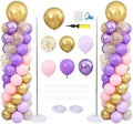 Pink Purple Gold Balloons Column Stand Kit Set of 2, 1.5ft to 7ft Free by ZyloonDecoration