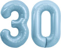 TONIFUL 40 Inch Pastel Blue Number 3 and 0 Foil Balloons Large Mylar Foil Digit by TONIFUL