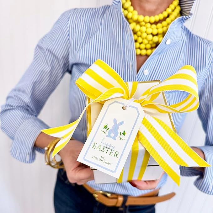 Personalized Gift Tags, Thank You Tags for Wedding Birthday Business Party Favors, Custom Hang Tags with Your Text and String, 2 X 3.75 Inch (Wreath Pattern 7)