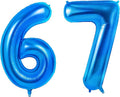Number 67 Balloons for 67th Birthday Party Decorations, 0-100 Large No.67 by Joycard