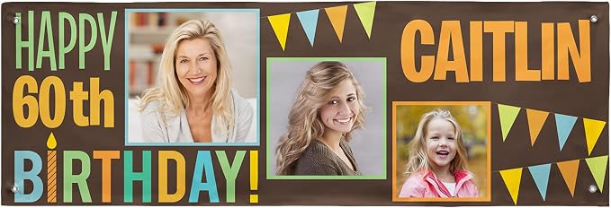 Let's Make Memories Personalized Happy Birthday Banner by LetsMakeMemories