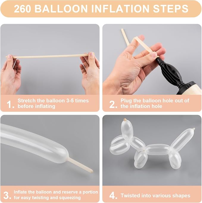 Clear 260 Balloons 100 PCS - Image 5