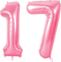 Number 17 Balloons for 17th Birthday Party Decorations, 0-100 Large No.17 by Joycard