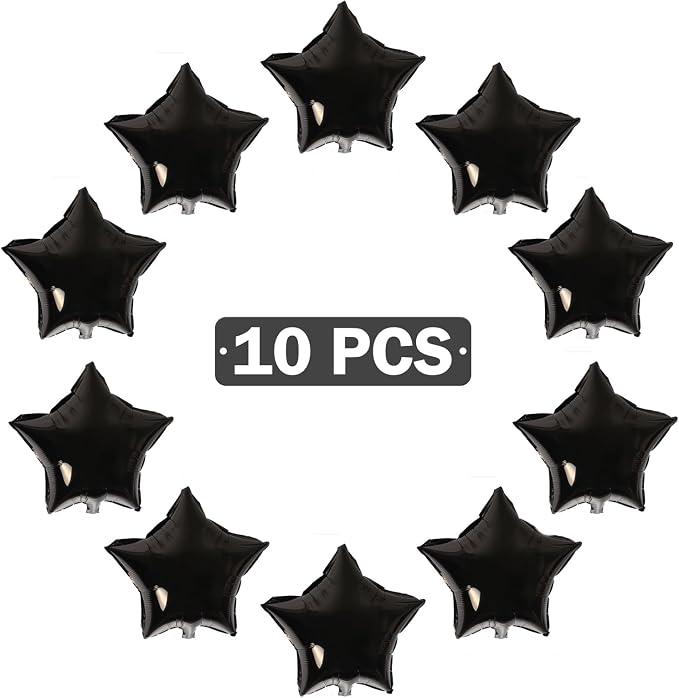 MEETINGU Black Star Balloons, Foil Mylar Balloons - Image 3