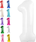 White Number 1 Balloon 40 inch, Balloon numbers party supplies, deco photo shoot by Upgesy
