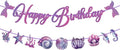 Mermaid Happy Birthday Banner Mermaid Party Decorations Under the Sea Party by Adecortalk