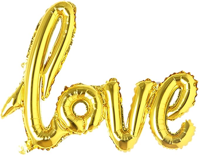 Giant multicolor Love Letter Foil Balloons Champagne Love Balloon, Wedding by REIANS