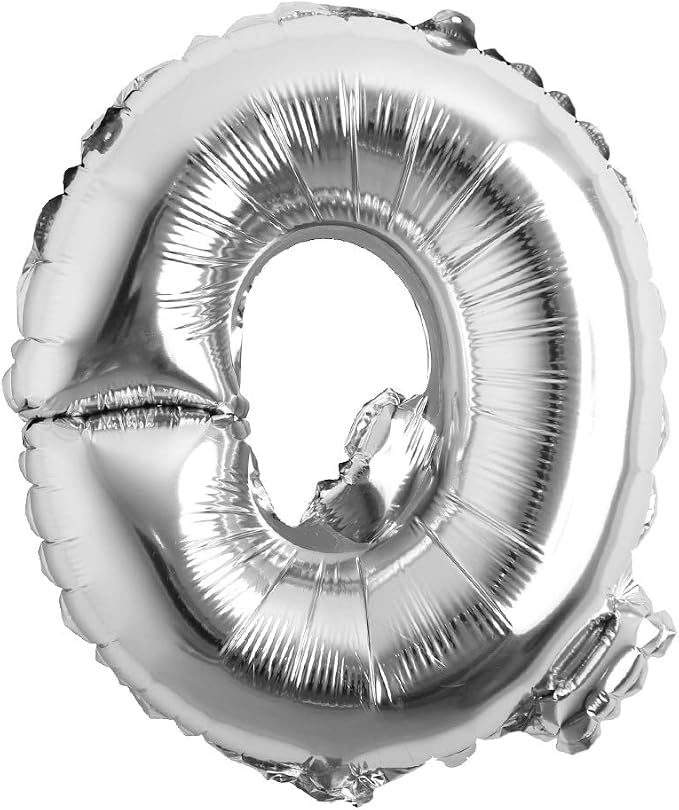 16" inch Single Silver Alphabet Letter number Balloons Aluminum Hanging Foil by REIANS
