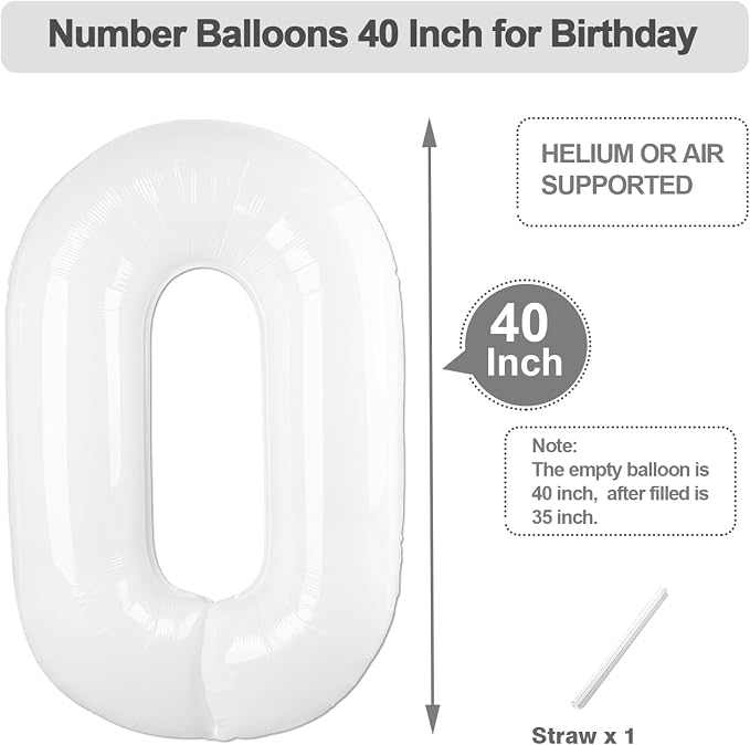Number Balloons 40 Inch Pink Blue Purple 9 Balloon - Image 5