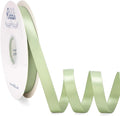 Ribbli Dusty Sage Satin Ribbon Double Faced Satin 1/2 inch x Continuous 50 by Ribbli