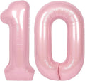 SUWEN 40 Inch Pink Large 10 Balloon Numbers Big Foil Helium Number Balloons 0-9 by SUWEN