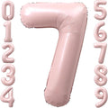 40 Inch Light Pink Number 7 Foil Big 0-9 Giant Digital Balloon | 7th by SULALABOO